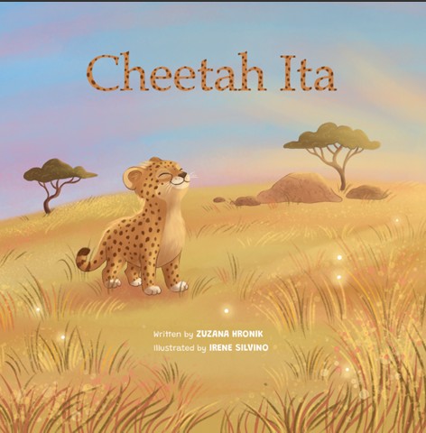 Cheetah Ita book cover — written by Zuzana Hronik, illustrated by Irene Silvino